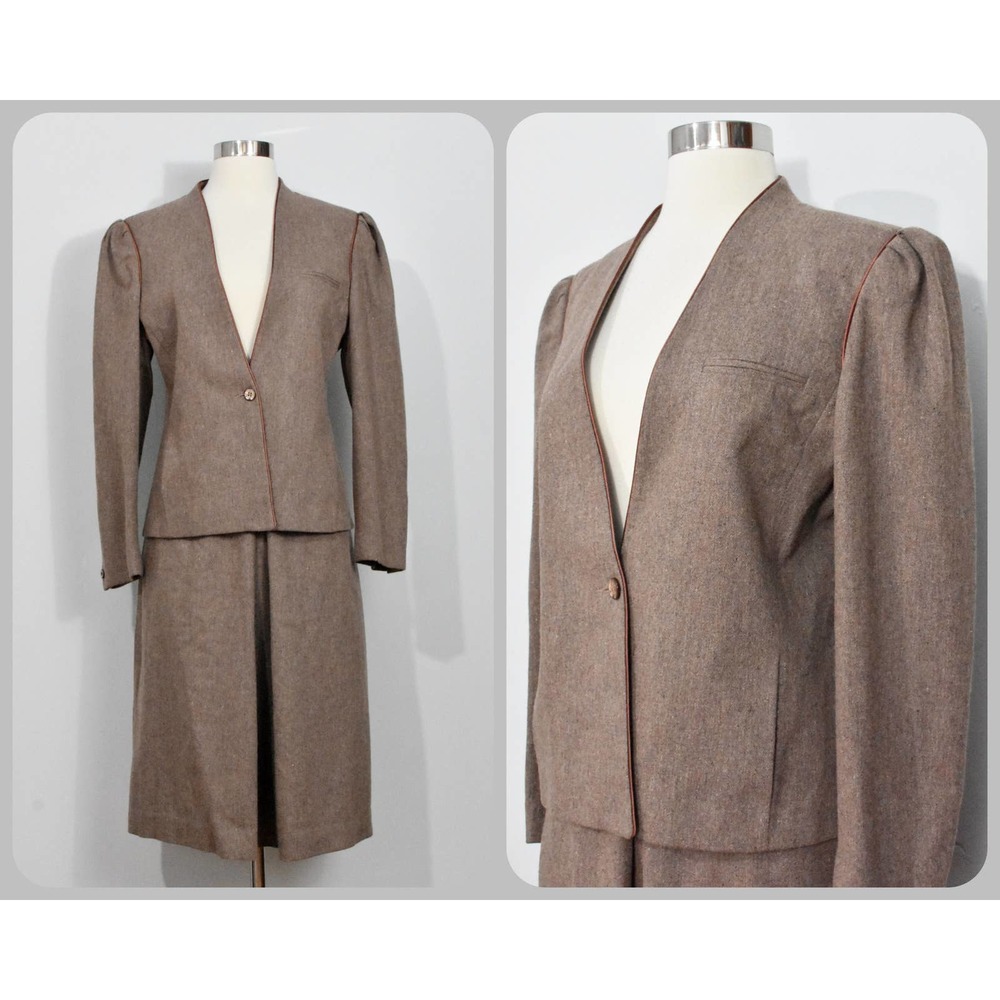 Forecaster of Boston Brown Wool 80s 2 Piece Suit